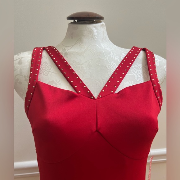GUESS Sleeveless Beaded Red Party Dress Women’s Size 6 - Picture 3 of 7
